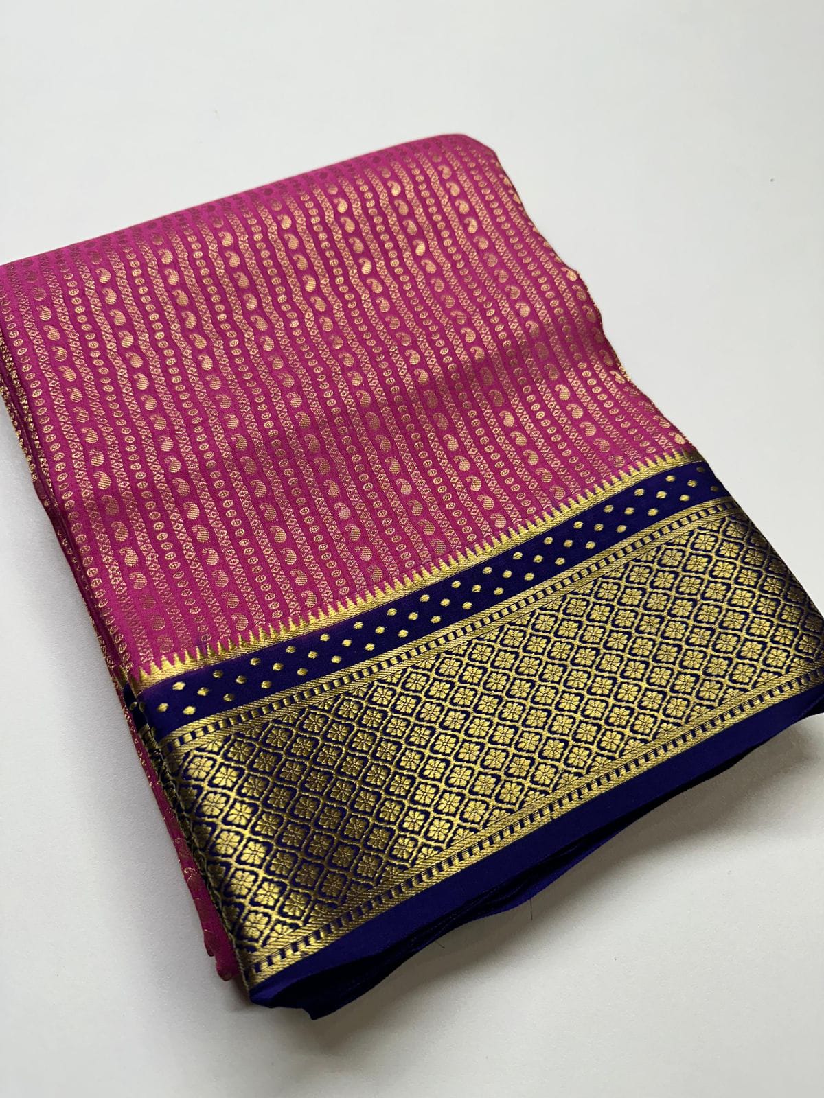 Pink Nd Blue Colour Rich Pallu Soft Silk Saree