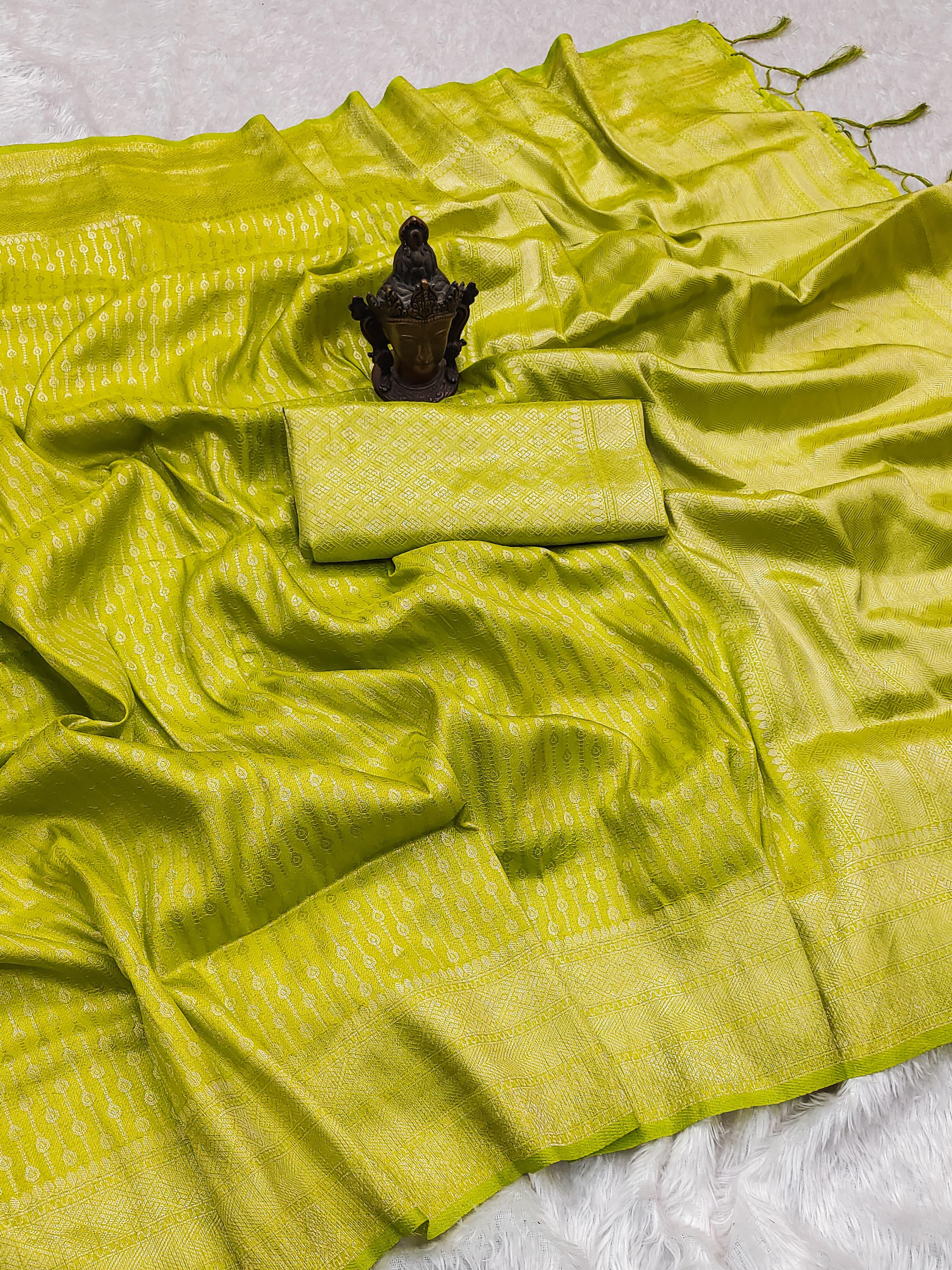 Pista Soft Silk Saree