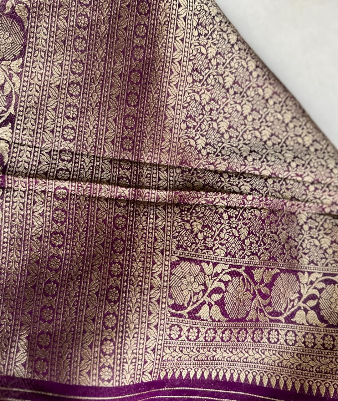 Wine Crepe Khadi Georgette  Silk Saree